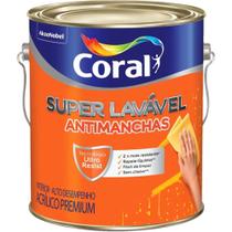 Tinta Acrílica Premium Super Lavável Antimanchas Branco 3,6 Litros - CORAL