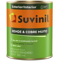 Tinta Acrílica Rende & Cobre Muito Fosco 900ml Branco - 50322194 - SUVINIL