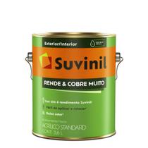 Tinta Acrílica Rende Muito Fosco Marfim 3,6 Litros - Suvinil Tinta Acrílica Rende Muito Fosco Marfim 3,6 Litros - Suvinil