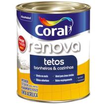 Tinta Acrílica Renova Tetos Banheiros & Cozinhas Branco 900ml - CORAL