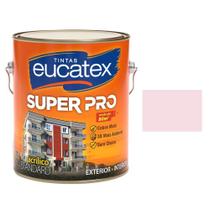 Tinta Acrilica Rosa Bebe Semi Brilho Super Pro Eucatex 3,6lt
