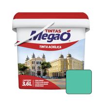 Tinta Acrílica Soft Econômica Parede Teto Interior 3,6L MegaÓ - Verde Piscina