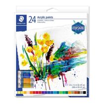 Tinta Acrílica Staedtler 8500 com 24 Tubos 12ml 24 Cores