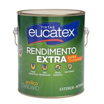 Tinta Acrílica Standard Eucatex Cor Cinza Granizo Fosco Rendimento Extra Parede Alta Qualidade 3,6L