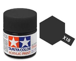 Tinta acrílica TAMIYA Mini X18 semibrilhante preta TAM81518