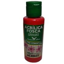 Tinta Acrílica VERMELHO Fosca Acrilex Artesanato (60 Ml)