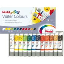 Tinta Acrílica Water Colours 12 Cores Estojo Pentel WFRS-12 Tinta Acrílica Water Colours 12 Cores Estojo Pentel WFRS-12