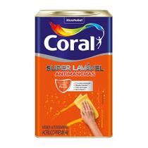 Tinta Acrilico Eggshell Super lavavel Branca 18l - Coral