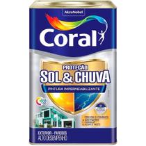 Tinta Acrilico Proteção Sol e Chuva Pintura Impermeabilizante Branca 18l - Coral