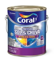 Tinta Acrílico Total Proteção Sol e Chuva Coral Gelo Galão 3,6L