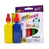 Tinta Acripuff Art Teen - 6 cores Tinta Acripuff Art Teen - 6 cores