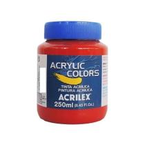 Tinta Acrylic Colors 250ml G1 343 - Vermelho Cadmio Claro