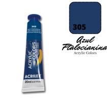 Tinta Acrylic Colors Acrilex 20ml 305 Azul Ftalocianina