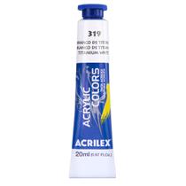 Tinta Acrylic Colors Acrilex 20ml 319 Branco de Titânio