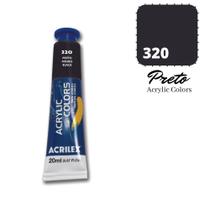 Tinta Acrylic Colors Acrilex 20ml 320 Preto