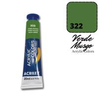 Tinta Acrylic Colors Acrilex 20ml 322 Verde Musgo