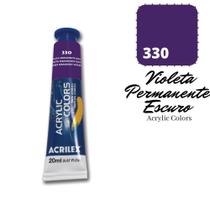 Tinta Acrylic Colors Acrilex 20ml 330 Violeta Permanente Escuro