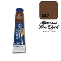 Tinta Acrylic Colors Acrilex 20ml 337 Marrom Van Dyck