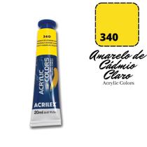 Tinta Acrylic Colors Acrilex 20ml 340 Amarelo de Cádmio Claro