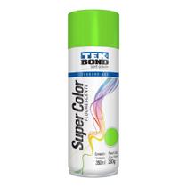 Tinta Aerosol Uso Geral Super Color Tek Bond Verde Fluorescente 350ml 250g
