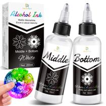 Tinta alcoólica branca DecorRom 200 ml para arte com resina epóxi