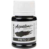 Tinta Aquarela Corfix Aqualine 37 Ml - 21 Preto