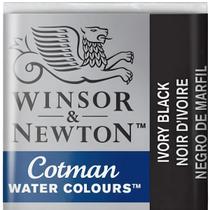 Tinta Aquarela Cotman Winsor & Newton Pastilha 331 Ivory Black