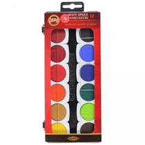 Tinta Aquarela em Pastilha Koh-I-Noor 12 Cores Tinta Aquarela em Pastilha Koh-I-Noor 12 Cores