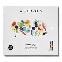 Tinta Aquarela Em Tubo Misci Estojo C/ 24 Cores 6ml Artools