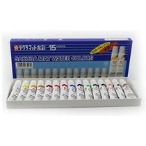 Tinta Aquarela Mat Water Colors Sakura com 15 cores (EMW-15)