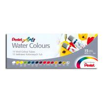 Tinta Aquarela Pentel Arts Water Colours C/15 Cores Wfrs-15