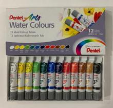Tinta Aquarela PENTEL Arts Water Colours com 12 cores (WFRS-12)