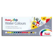 Tinta Aquarela Pentel Arts Water Colours com 15 cores