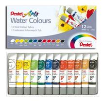 Tinta Aquarela Pentel Water Colour 12 Cores 5ml Ilustração