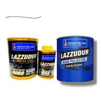 Tinta Automotiva Preto Ninja 900ml + Verniz Automotivo 8050 900ml Lazzuril