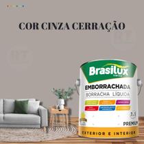 Tinta Borracha Líquida Cinza 3.2l Premium Brasilux