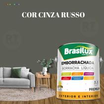 Tinta Borracha Líquida Cinza 3.2l Premium Brasilux