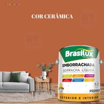 Tinta Borracha Líquida Cor Laranja Para Parede 3,2l Acrílica Lavável Antimofo.