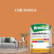 Tinta Borracha Líquida Cor Laranja Para Parede 3,2l Acrílica Lavável Antimofo.