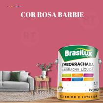 Tinta Borracha Líquida Cor Rosa Para Parede 3,2l Acrílica Base De Água Lavável Antimofo.