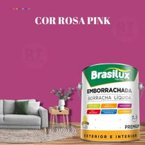 Tinta Borracha Líquida Cor Rosa Para Parede 3,2l Acrílica Base De Água Lavável Antimofo.