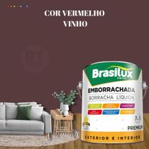 Tinta Borracha Líquida Cor Vermelho Para Parede 3,2l Acrílica Lavável Antimofo.