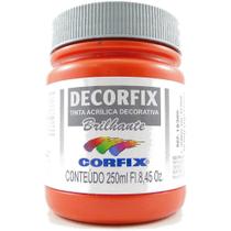 Tinta Brilhante Decorfix 250 Ml-Vermelho Escarlate 437