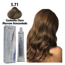 Tinta Cabelo Castanho Claro Marrom Acinzentado Coloração 5.71 60g