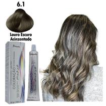 Tinta Cabelo Louro Escuro Acinzentado Coloração 6.1 60g