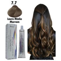 Tinta Cabelo Louro Médio Marrom Coloração 7.7 60g Tinta Cabelo Louro Médio Marrom Coloração 7.7 60g