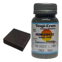 Tinta cinza semi brilho para banco couro e sintéticos base agua 100ml - TINGICROM