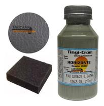 Tinta cinza semi brilho para banco couro e sintéticos base agua 250 ml