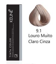 Tinta Coloração Keune 9.1 Louro Muito Claro Cinz + Developer