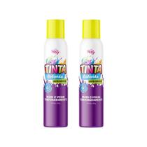 Tinta Colorida Temporaria Aeroflex Amarelo Neon 150Ml - 2Un - My Party